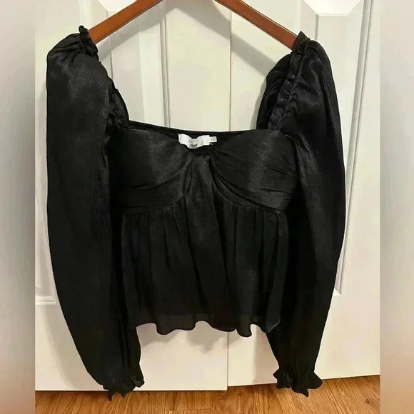 ASTR The Label Irene Top Blouse Black size Medium - Picture 4 of 11